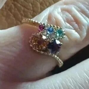 Gold-plated Mother's ring. yellow